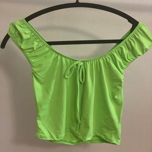 Lime green crop top